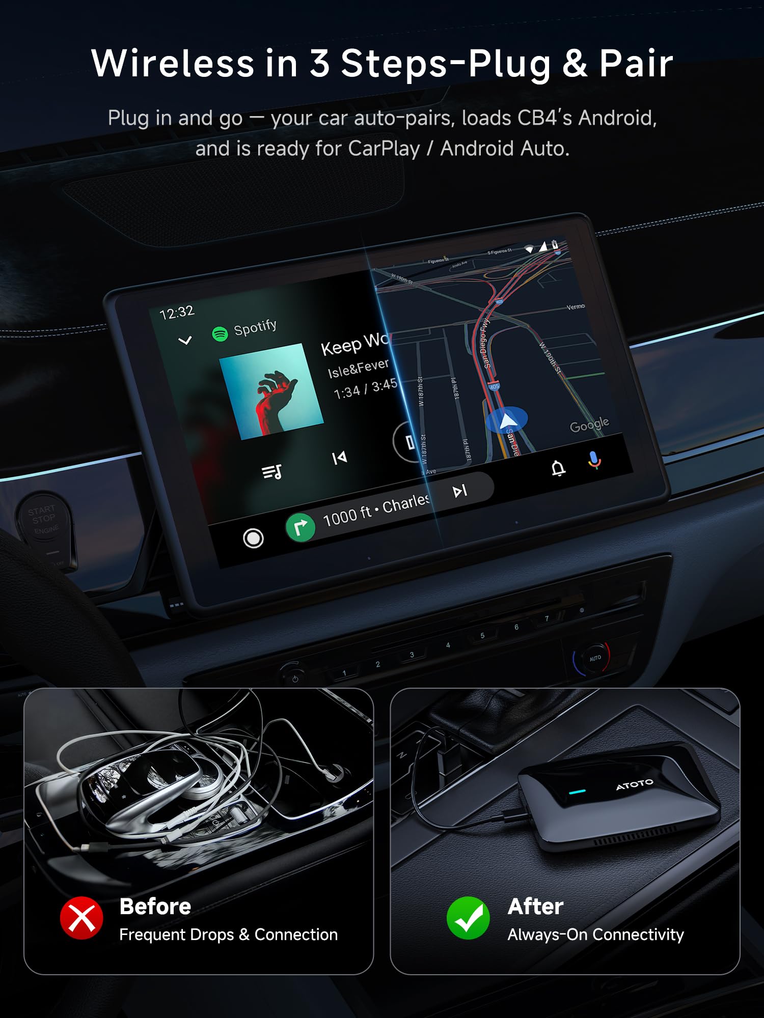 Amazon.com: MYATOTO Magic AI Box, Wireless CarPlay/Android Auto